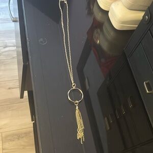 Necklace, Goldtone with nice dangling charm, NWOT